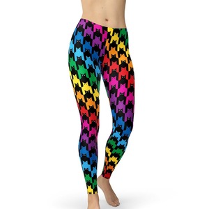 Leggings de sublimation personnalisés de haute qualité pour femmes de haute qualité Nouvelle arrivée Logo design en gros sur la taille tricoté - Product Image 1
