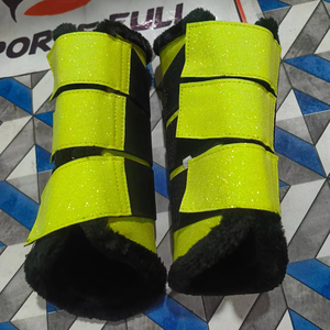 Botas Ecuestres de Cuero Patentado de Fabricante Profesional, Protección para Tendones de Caballo, Secado Rápido, Longitud Completa, Seguridad - Product Image 1