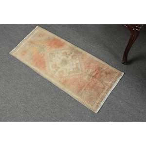 Alfombra bohemia de retazos naranja 1,4X3,1 pies estilo bohemio clásico turco lana viscosa Material látex rectángulo pasillo para cabecera - Product Image 4