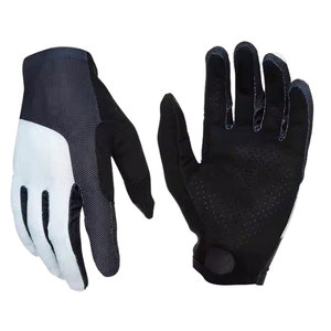 Gants de cyclisme à doigts entiers, respirants, en polyester et nylon, unisexes, pour la course, design à panneaux, fermeture à enfiler - Product Image 5