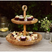Support à gâteau en bois de Sheesham brun Glair, moderne, compatible lave-vaisselle, écologique, multifonctionnel, taille personnalisée, 1 pièce, outils pour gâteaux
