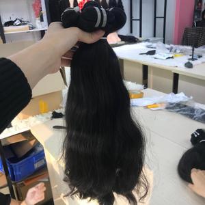 Extensiones de cabello humano natural camboyano 100% cabello ondulado de trama - Product Image 4