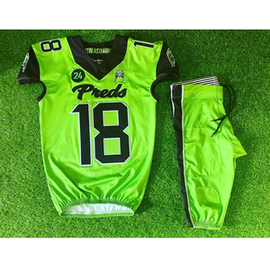 Uniformes de football américain personnalisés - Taille plus grande, manches courtes, 100% polyester, impression par transfert thermique, haute qualité, toutes saisons - Product Image 2