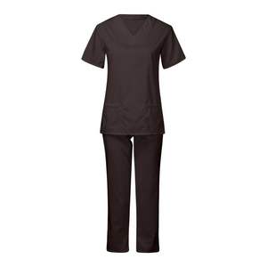Ropa DE TRABAJO médica para mujer a la moda al por mayor, ropa sólida con cuello en V, transpirable, nuevo estilo personalizado, uniformes de hospital para enfermeras - Product Image 4