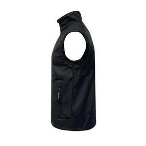 Logotipo personalizado moda invierno cremallera sin mangas cuello alto deportes Casual hombres Softshell chaleco polar - Product Image 5