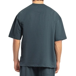 เสื้อยืดผ้าแคนวาสผสมไหม/ฝ้ายทรงปกติ สไตล์วินเทจ สำหรับฤดูร้อน แห้งเร็ว ระบายอากาศได้ดี แฟชั่นเรียบง่าย สามารถปรับแต่งน้ำหนักผ้าได้ - Product Image 3