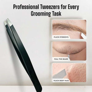 Pinzas para cejas de acero inoxidable, construcción duradera, calidad duradera, pinzas de belleza adecuadas para las rutinas de cuidado personal. - Product Image 6