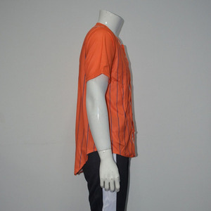 Ensemble d'uniformes de baseball personnalisés de couleur orange, respirant, en polyester, imprimé par transfert thermique, vêtements d'équipe, OEM, maillot d'entraînement sportif - Product Image 6