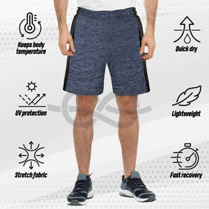 Shorts de course en laine à compression haute performance pour hommes, avec logo OEM brodé, évacuation de l'humidité, soutien et respect de l'environnement - Product Image 5