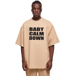Super Product T shirts With Baby Calm Down Printed Shirts Oversized Tee Shirt Customize 100% Cotton Designs Men Custom Teeshirt