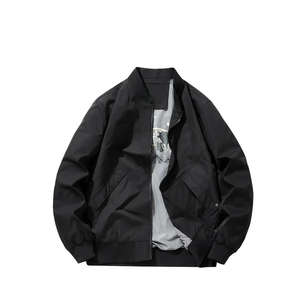 แจ็คเก็ตเบสบอลสำหรับผู้ชาย แจ็คเก็ตหนังสไตล์วินเทจสำหรับฤดูหนาว แจ็คเก็ตเบสบอลแบบเรียบง่ายสำหรับผู้ชาย แจ็คเก็ตเบสบอลแบบ Letterman แจ็คเก็ตบอมเบอร์ - Product Image 3