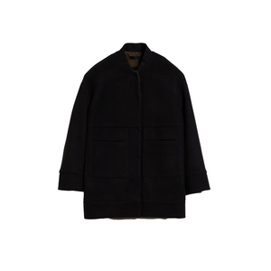 เสื้อบอมเบอร์กระดุมแถวเดียวของผู้หญิงผ้าโพลีเอสเตอร์กระดุมแถวเดียวสีต่างกันสำหรับฤดูใบไม้ร่วง - Product Image 1