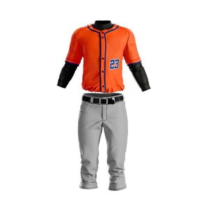 Customizable Short Sleeve Baseball Team Uniforms Sublimation Printing Full Buttons Baseball Jersey Breathable - Product Image 1