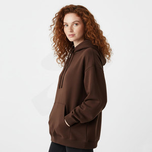 Sweat-shirt à capuche surdimensionné pour femme, coupe ample, design personnalisé, en molleton épais, fabrication OEM, vente en gros pour la vente au détail - Product Image 4