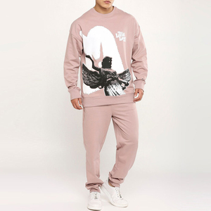 Ensemble de jogging 2 pièces à manches longues pour hommes, style pull personnalisé, survêtement tendance de l'industrie, arrivée imprimée pour les survêtements d'hiver - Product Image 2