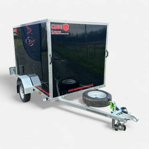 Top Quality 9ft x 5ft Cube Pro 95 Box <b>Trailer</b> with 5ft Internal Height & Rear Loading <b>Ramp</b> in Black - Product Image 4