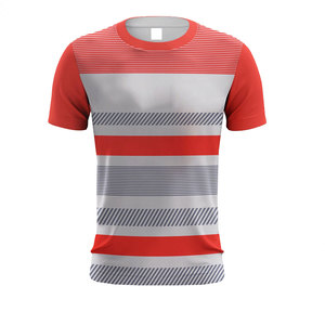 เสื้อยืดโพลีเอสเตอร์แห้งเร็วสำหรับผู้ชายเสื้อยืดสำหรับออกกำลังกายวิ่งออกกำลังกายฟิตเนส - Product Image 1