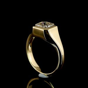 2.06 Ct Asscher Solitaire Engagement Ring In 14K <b>Yellow</b> Gold Lab Grown Diamond Handcrafted Bridal Jewelry - Product Image 1