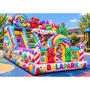 Parque de Atracciones Inflable Grande al Aire Libre con Temática de Dulces de Balapark - Product Image 1
