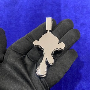 Iced Out VVS Moissanite 3D colgante de dibujos animados con cadena de plata 925 chapado en oro nombre personalizado letra Hip Hop colgantes y dijes - Product Image 4