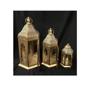 Brillantemente formado en Modish Único y elegante Boda Marroquí Oro Linterna Decoración del hogar Metal Hierro Vela Linterna - Product Image 5