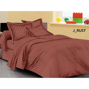 Offre Spéciale fabricant indien 50/50 poly coton rayure hôtel ensemble de draps de lit blanc literie de qualité supérieure - Product Image 6