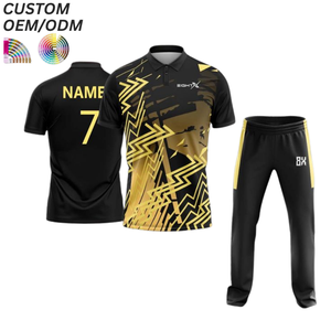 Camiseta de Cricket Sublimada Personalizada, Uniforme Deportivo de Manga Corta, Transpirable, de Secado Rápido, Impresa, con Soporte OEM y ODM, Venta al Por Mayor - Product Image 3