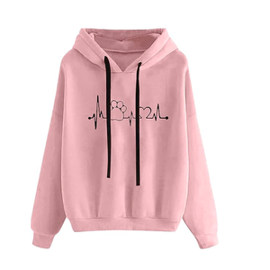 Sweat à capuche unisexe en coton surdimensionné de style nouveau pour filles, impression de logo personnalisée de haute qualité, lavage disponible, tailles pour femmes - Product Image 3