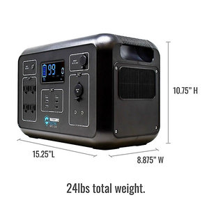 Portable Power Station 1200W <b>Backup</b> Generator with Lithium Ion <b>Battery</b> Pure Sine Wave AC USB Type 2 USB-C PD Output - Product Image 4