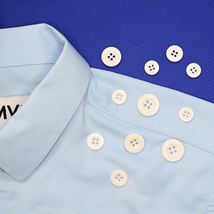 High Quality Recycled PET <b>Button</b> Custom Resin Pearlescent Eco-Friendly White Women Men 4-Hole Shirt <b>Buttons</b> Made in Vietnam - Product Image 3