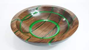 FRUIT LINKED DECOR HANDMADE NATURAL WOODEN AND RESIN SALAD <b>BOWL</b> Good Quality for Home and Restaurant Use for Parties - Product Image 5