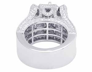 925 Sterling Silver Round Moissanite Diamond Bridal <b>Ring</b> <b>Set</b> <b>for</b> <b>Women</b> Iced Out Cluster Engagement Jewelry Anniversary Gift - Product Image 5