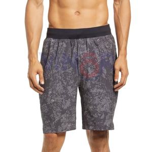 Pantalones cortos de gimnasio con logotipo personalizado para hombre, tela de lona, patrón sólido, teñido liso, entrenamiento, Fitness, ropa informal para correr, venta al por mayor, pantalones cortos de gimnasio - Product Image 1