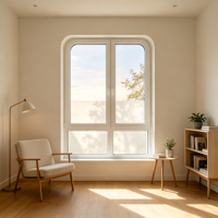 Fenêtre en aluminium de forme spéciale sur mesure, norme européenne, pour projets de construction à l'étranger, vente en gros