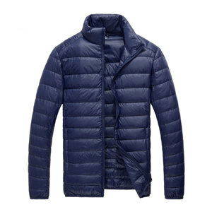 Doudoune matelassée ultra légère pour homme, vêtements d'extérieur à manches longues et col montant, vêtements d'hiver rembourrés compressibles de style urbain - Product Image 1