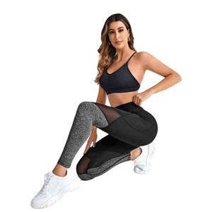 Leggings d'entraînement d'été sans couture pour femmes avec tissu respirant au style personnalisé pour le fitness et les tenues décontractées - Product Image 6