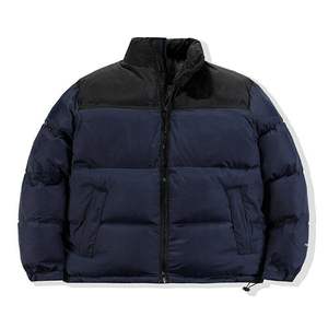 Custom Mens <b>Black</b> Polyester Outdoor Puffer Jacket for Winter Winter Bomber Puffer Men Plus Size Jackets DDP Shipping - Product Image 3