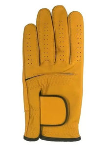 Gants de golf pour hommes OEM, haute qualité, cuir véritable Cabretta, antidérapants, imperméables, sangle de poignet réglable, sport - Product Image 4