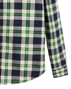 Chemise en flanelle à carreaux vert marine pour homme, personnalisée par le fabricant, boutonnée, à manches longues, décontractée, avec poche poitrine, douce et chaude - Product Image 6