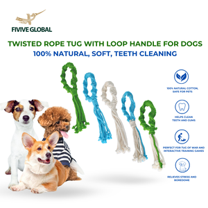 Remorqueur en corde de coton écologique pour chiens, jouet à mâcher pour chien, encourage une mastication saine, fabriqué au Vietnam, OEM/ODM, bas quantité minimale de commande - Product Image 2