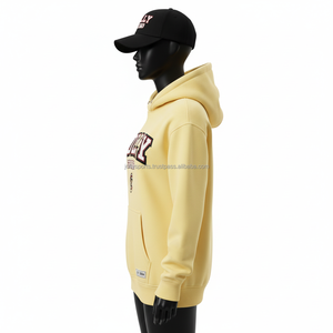 Women Pullover Hoodie 330GSM Fleece Fabric <b>Yellow</b> Custom Embroidered Logo Stylish Streetwear Winter Wear women's basics <b>Hoodies</b> - Product Image 3