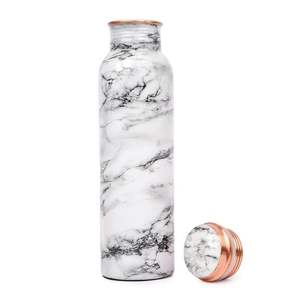 Premium Lightweight Floral Printed Copper <b>Metal</b> <b>Water</b> <b>Bottle</b>, Eco-Friendly <b>Metal</b> Drinkware for Home and Office Use - Product Image 4