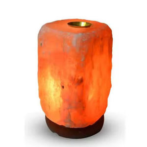 Offre Spéciale lampe au sel de l'Himalaya naturel Base en bois pour la décoration de la chambre sculptée à la main Pure qualité nuit lampe au sel de l'Himalaya - Product Image 6