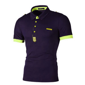 Polos con estilo para hombre, polo hecho a medida con logotipo bordado, ajustado, manga corta, cómodo Polo de algodón, venta al por mayor - Product Image 4