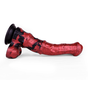 NNSX Heißer Silikon-Pferdedildo 11 Zoll Riesendildo Rot Realistische Dildos Großer Dicker Analdildo Sexspielzeug für Männer Frauen Schwule Paare Masturbator - Product Image 6