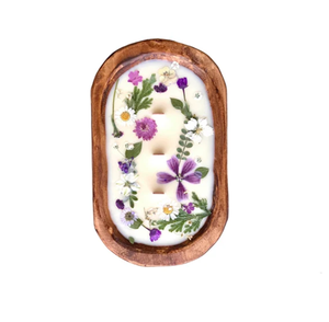 Bougie en bois bol à pâte pour table de Noël décorer bougeoir en bois pour Noël - Product Image 5