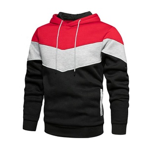 Vêtements décontractés pour hommes de haute qualité en gros, très demandés, manches longues, trois combinaisons de couleurs, pull à capuche avec poches latérales - Product Image 1