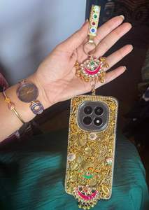 Étui de téléphone en cristal doré plaqué or avec paillettes de luxe - Protection antichoc pour les téléphones mobiles - Product Image 5