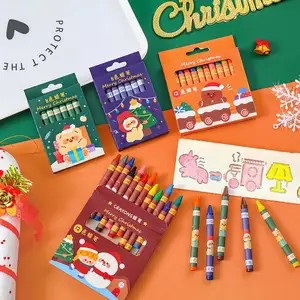 Neue Weihnachts-Stifte und -Stift-Set kreatives Kinder-Graffiti-Malerei Stift Ölmalerei-Stift 8 Farben 12 Farben