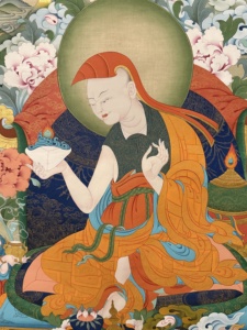 Thangka peint à la main : Guru Padmasambhava - le Guru né du Lotus - Product Image 6